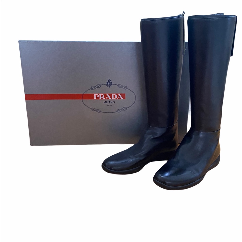 Prada calzature donna leather calf boot